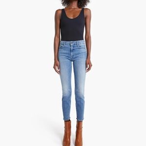 MOTHER Medium Light Blue High-Rise Skinny Jeans
